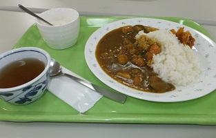 Fotografía de curry y la sopa de maíz con lleno de verduras