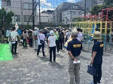 応急給水訓練（西前小学校） 