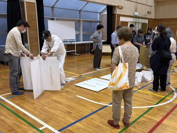 01男性用ハマッコトイレの組立（軽井沢中学校）