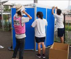 地域防災拠点訓練の様子