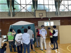 地域防災拠点での訓練の様子