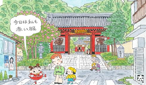 赤門東福寺のイラスト