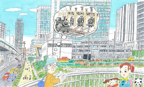 温故知新！西区てくてくスケッチ：第63回　扇形機関車庫跡