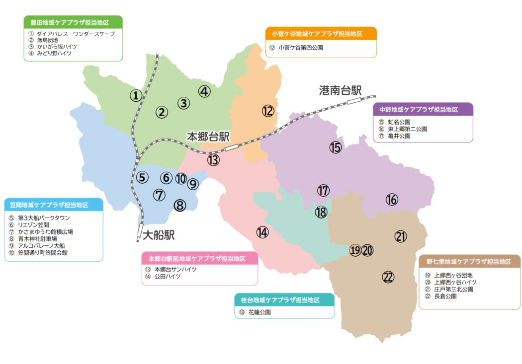 移動販売の実施場所地図