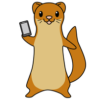 スマホを持ったタッチーくん