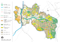 緑・川・自然環境の方針図