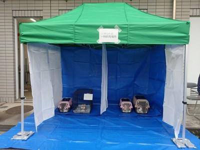 ペット一時飼育場所テント
