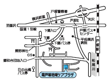 Bản đồ xung quanh Trung tâm chăm sóc khu vực Minamitotsuka