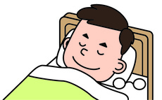眠る人のイラスト