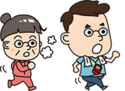 走る人のイラスト