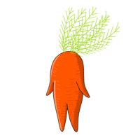 Una zanahoria acampa