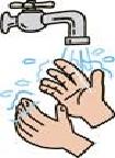 Hình ảnh bàn tay được rửa bằng nước