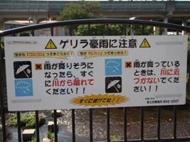Warning signs for rivers