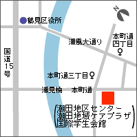 潮田地域ケアプラザ地図
