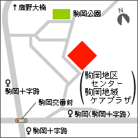 Komaoka comunidad cuidado plaza mapa