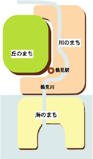 3つのまちの図