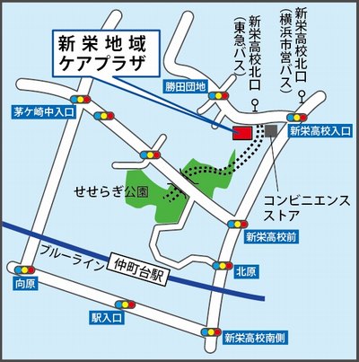 Bản đồ Trung tâm Chăm sóc Khu vực Shinei