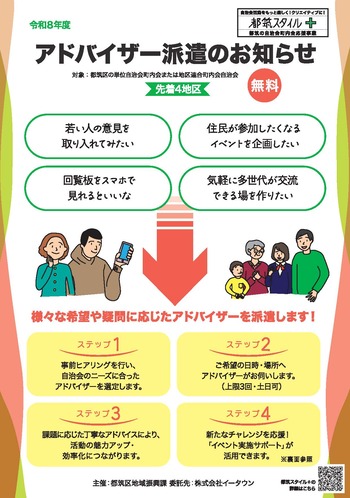 アドバイザー派遣　募集案内表紙
