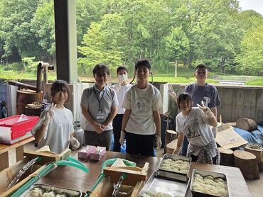 都筑中央公園で開催された「流しそうめん」